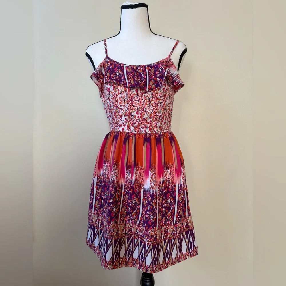 Xhilaration Multicolor Floral Mini Dress - Picture 1 of 14